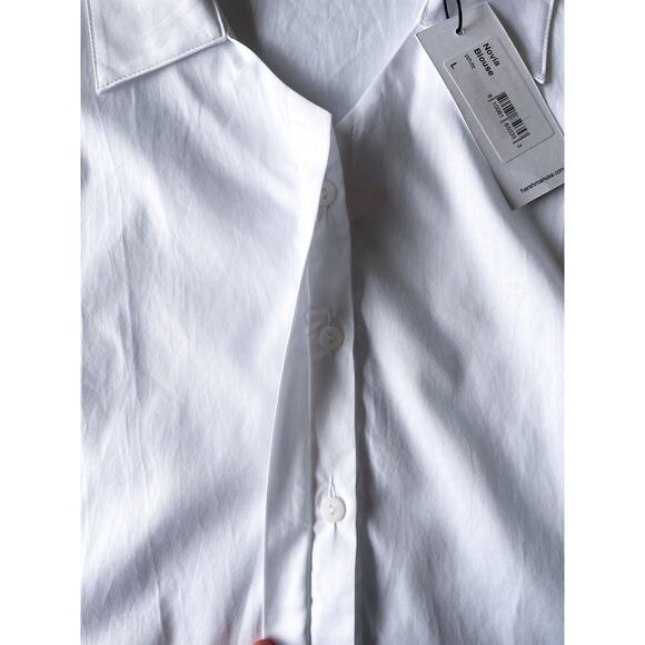 NWT Harshman Novia Blouse White Large - Picture 9 of 12